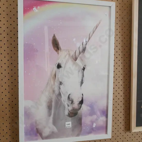 framed unicorn print