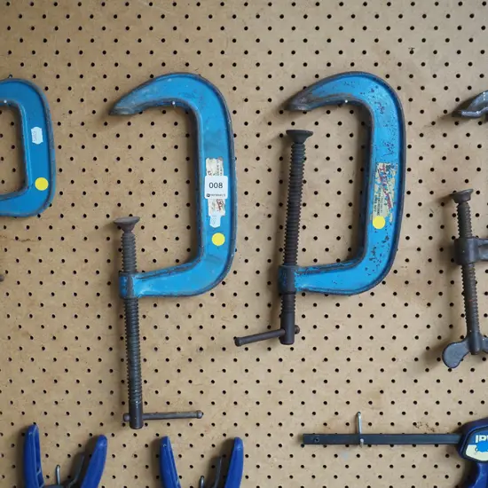 4x G clamps - yellow dots