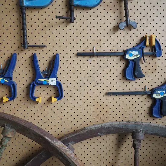 4x clamps - blue dots