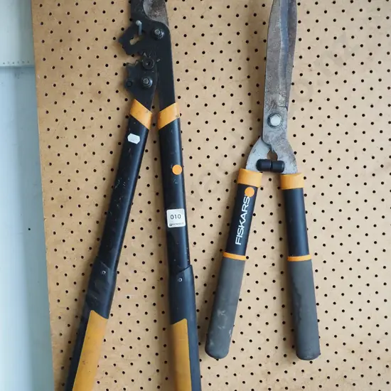 Fiskars hedge trimmers and loppers