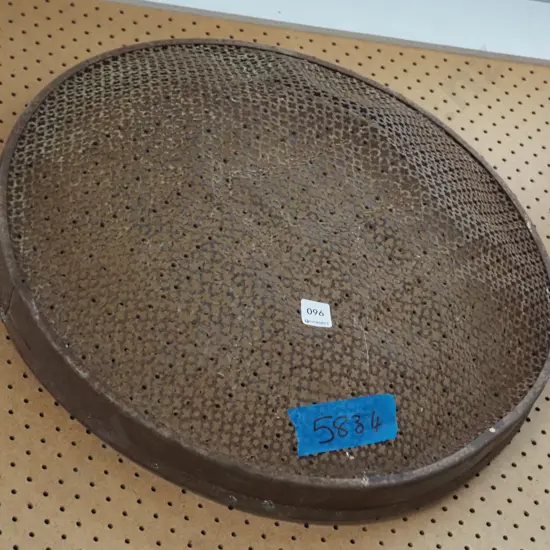 vintage metal gardener's sieve