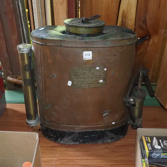 vintage copper backpack sprayer