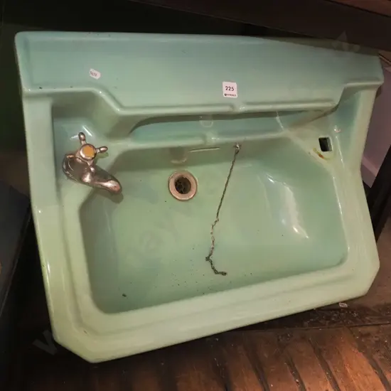 deco light green ceramic bathroom sink