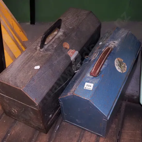 2x metal tool boxes
