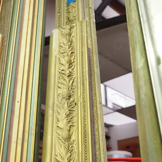 2 lengths of large ornate picture mouldings