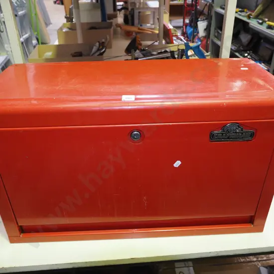 Craftsmen drop front tool chest - no key