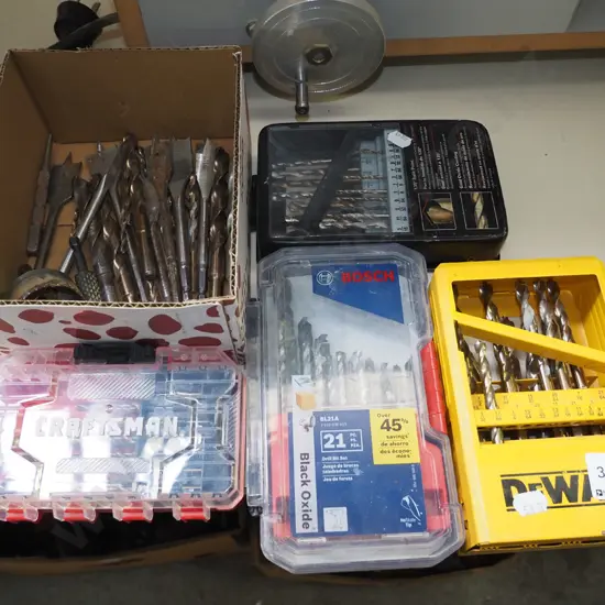 1x box, 4x cases of drill bits