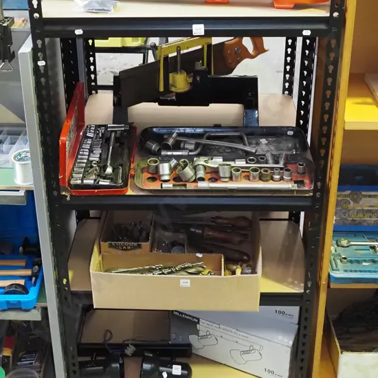 metal and mdf workshop shelves