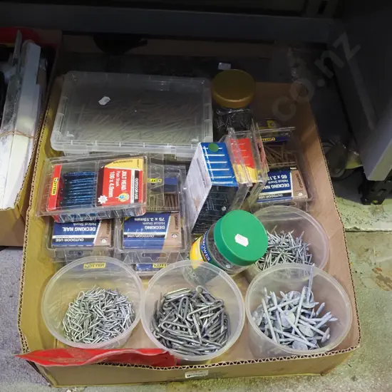 box; various nails