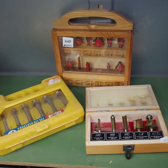 3x cases of router bits