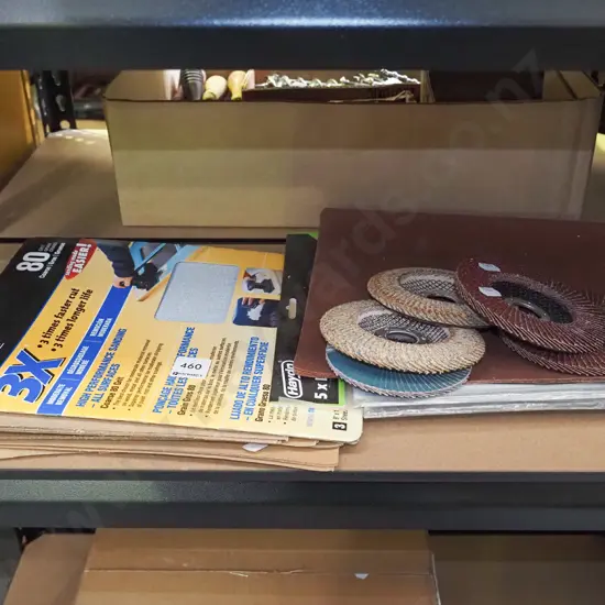sandpaper and sanding discs
