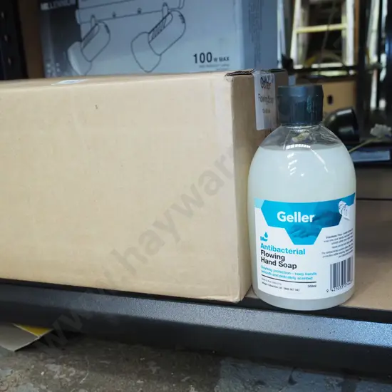 box; Geller antibacterial hand soap