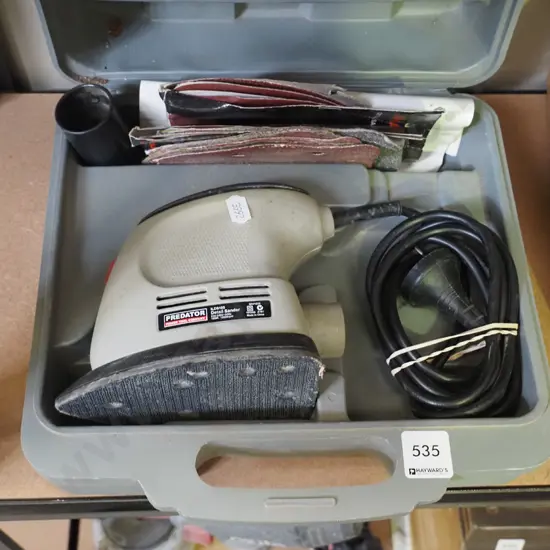 Predator orbital sander in carry case