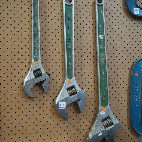 3x large heavy duty crescents - orange dots