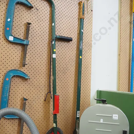 2x garden edgers - yellow dots