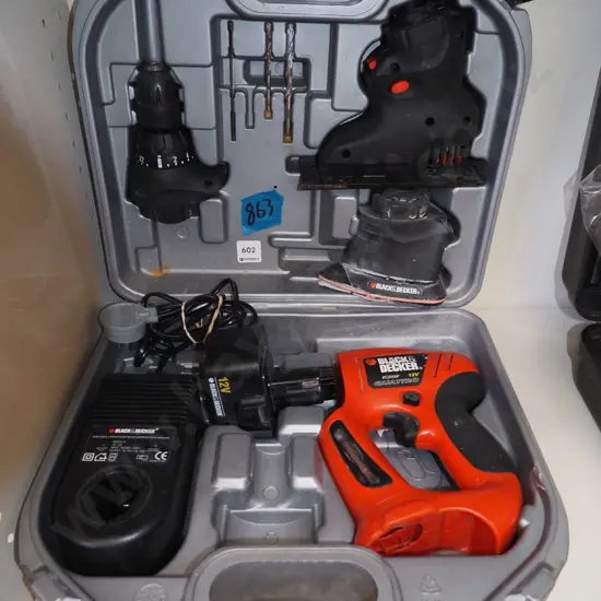 cased Black & Decker Quatro - sander, jigsaw, drill