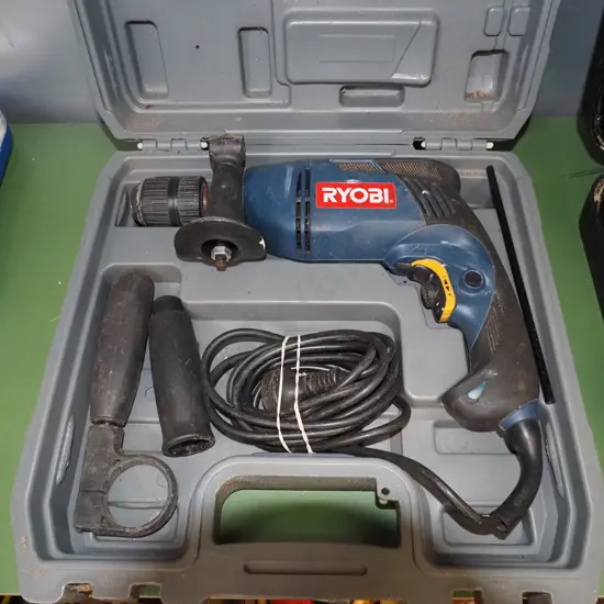 cased Ryobi drill