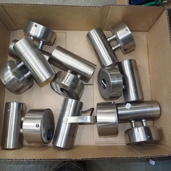 box; brushed stainless steel outdoor light fittings