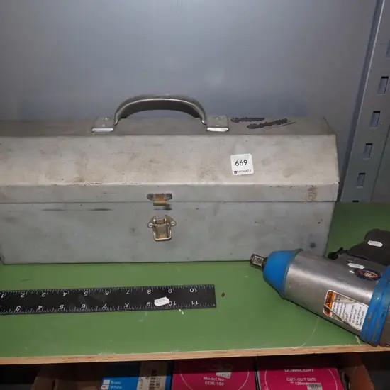 air powered impact wrench, tool box etc