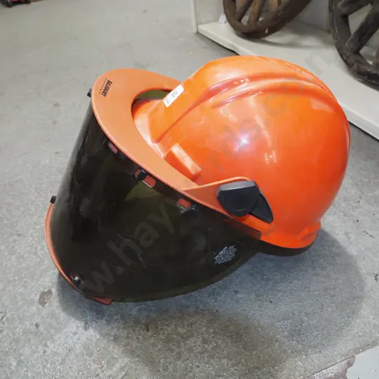 hard hat with face shield