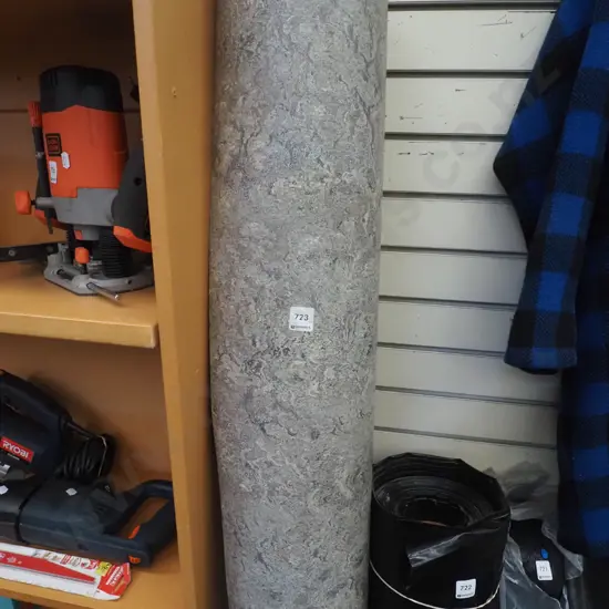 roll of grey linoleum