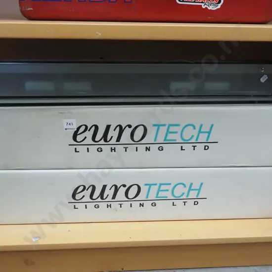 2x boxes of Eurotech glass and chrome pendant light fittings