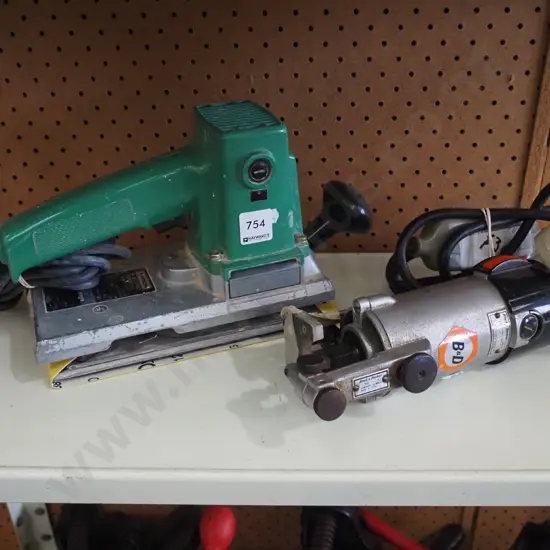 orbital sander, Black & Decker laminate cutter