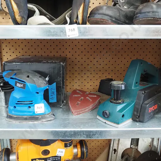 Ryobi power planer, small orbital sander