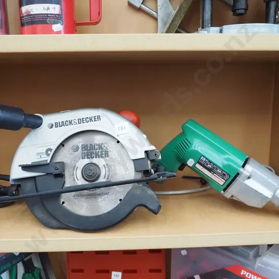 Black & Decker skilsaw, drill