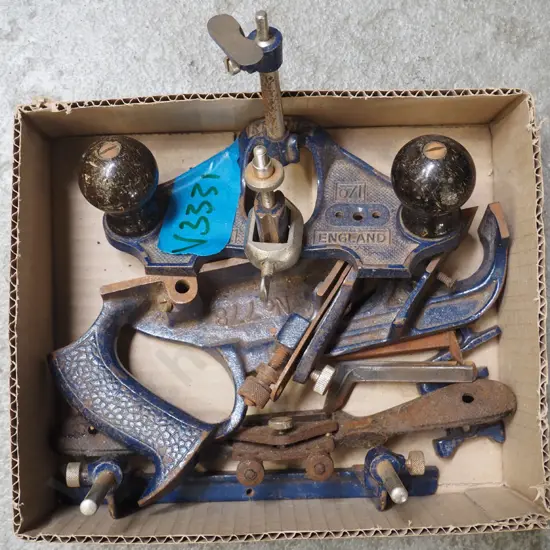Stanley router plane, rabbet plane, spoke shave