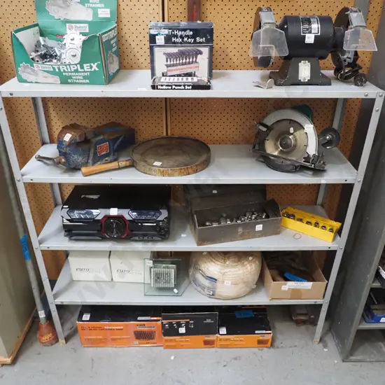 galvanised workshop/glasshouse shelves H-1150 W-1170 D-285