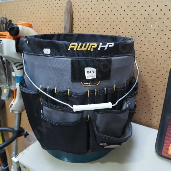 electricians tool bag and bucket