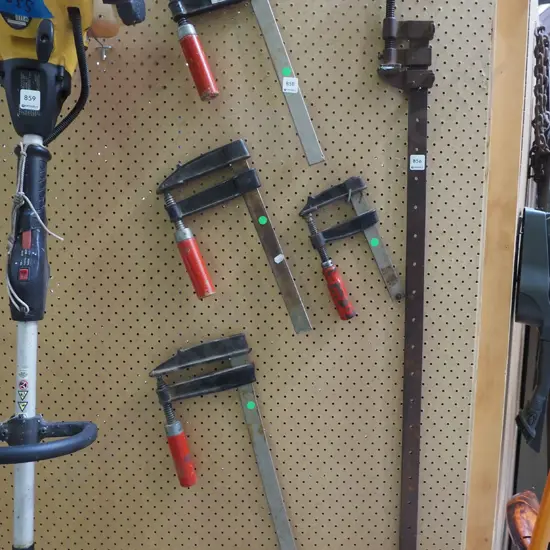 4x F clamps - green dots