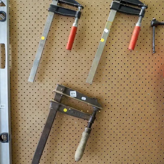 3x F clamps - yellow dots