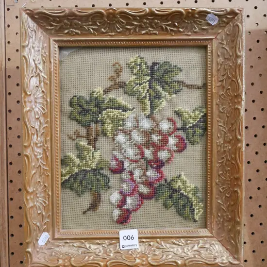 ornate needlework- grapes