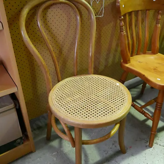 rattan and bentwood dining chair