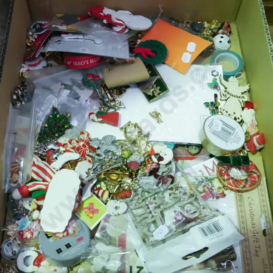 box; Xmas craft supplies