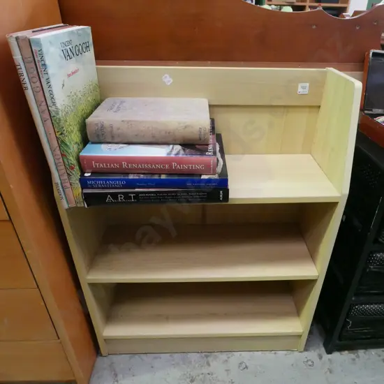 mdf faux wood veneer bookcase H-810 W-620 D-220