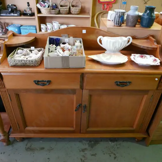 solid wood 2 drawer 2 door buffet sideboard H-990 W-1230 D-400