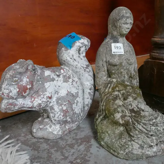 garden ornaments - seated women, squirrel H-280