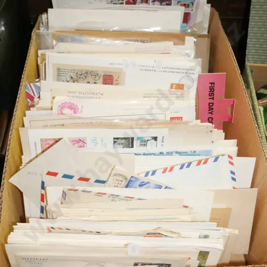 box of first day covers