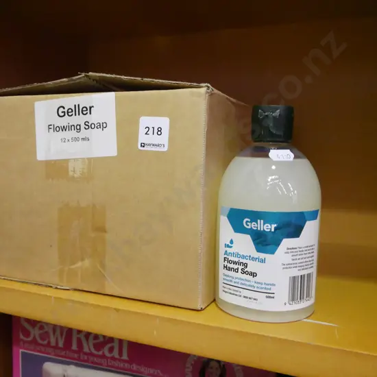 box; Geller antibacterial soap
