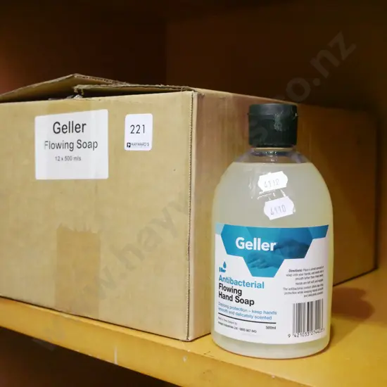 box; Geller antibacterial soap