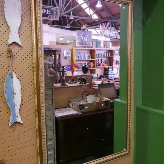 large gilt framed wall mirror H-1310 W-810