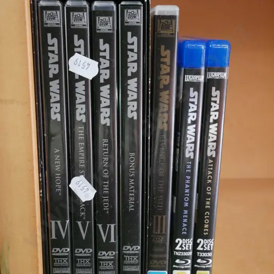 Star Wars blue ray DVDs