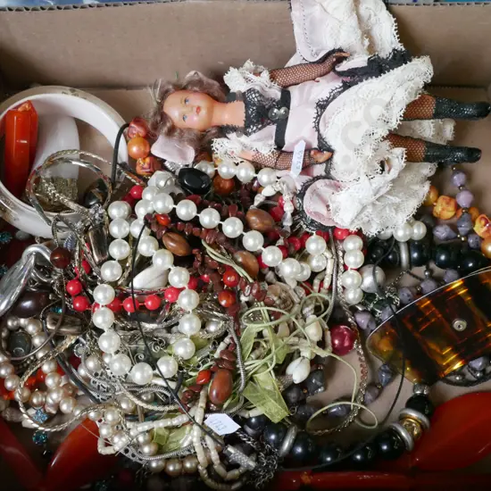box of costume jewellery