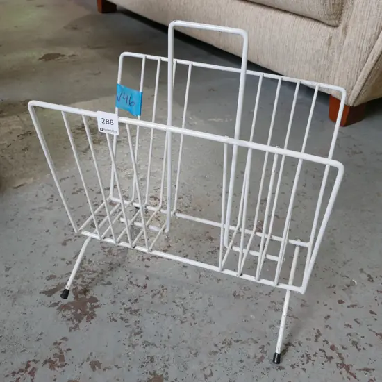 wrought metal retro magazine rack
