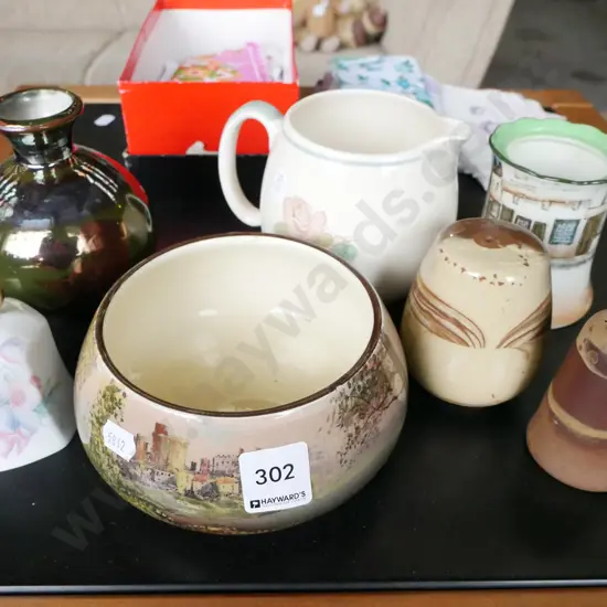 Temuka Te Rona salt and peppers, Doulton bowl, jug, bell etc