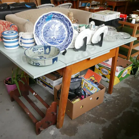 rimu based formica top dining table H-780 W-1500 D-840