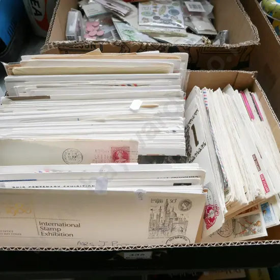 box; first day covers and other stamps